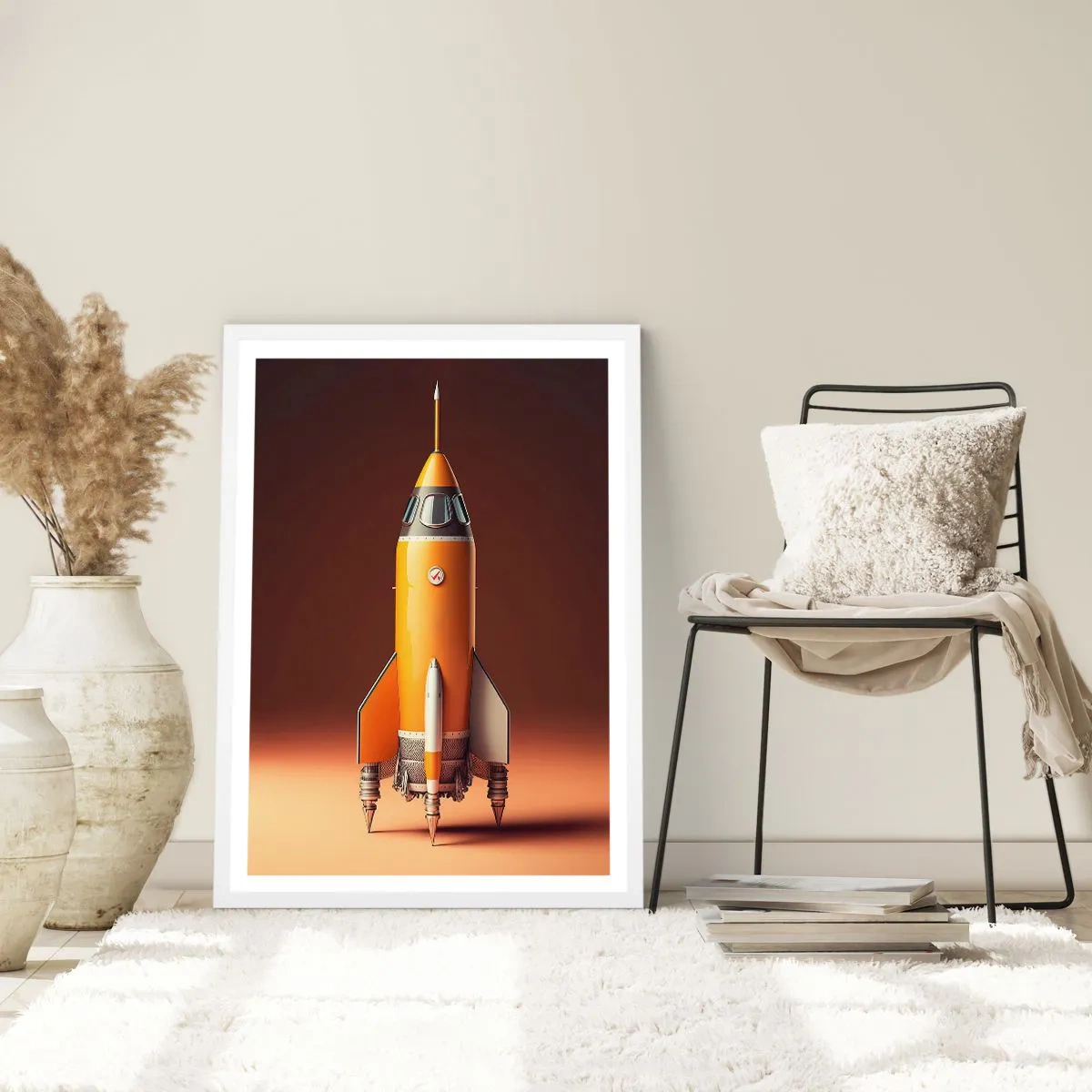 Plagát v bielom ráme - Začína to snom - 30x40 cm