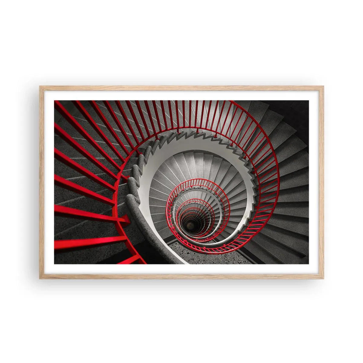 Plagát v ráme zo svetlého duba - Architektonické hry - 91x61 cm