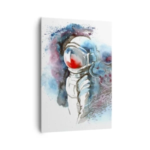 Obraz na plátne - Sám s vesmírom - 70x100 cm