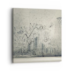 Obraz na plátne - Môj skvelý mestský život - 30x30 cm