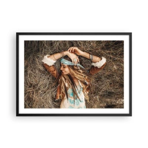 Plagát v čiernom ráme - Na ceste do leta lásky - 70x50 cm