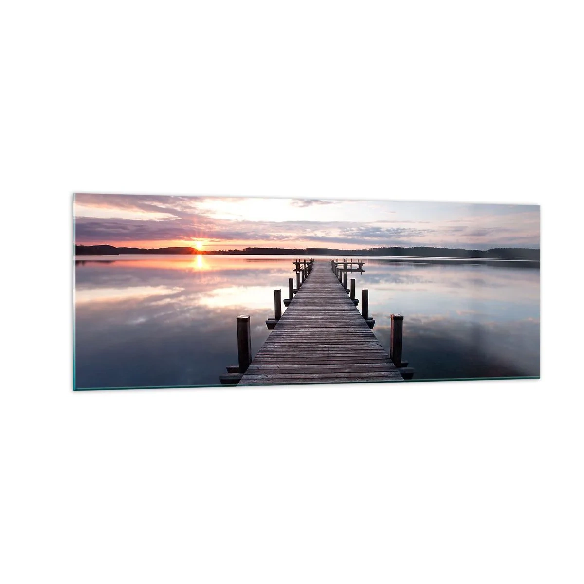 Obraz na skle - Tichá hranica medzi dňom a nocou - 140x50 cm