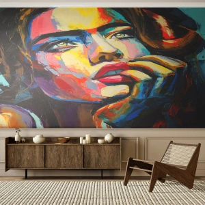 Fototapeta Premium Canvas - Sny, ako vtáky letia oblohou - Portrét ženy, Tvár, Kus - 100x70 cm