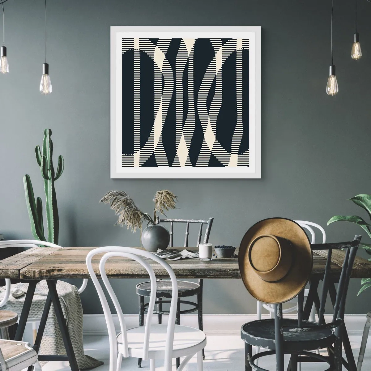 Plagát v bielom ráme - Pokus o prelomenie temnoty - 40x40 cm