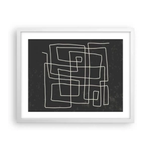 Plagát v bielom ráme - Nie je to tak jednoduché - 50x40 cm