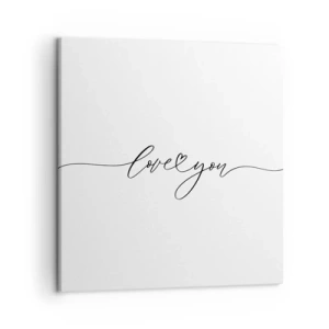 Obraz na plátne - Čierne na bielom - 50x50 cm