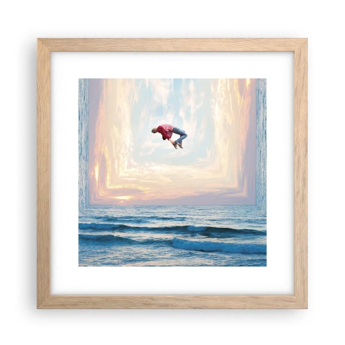 Plagát v ráme zo svetlého duba - Do inej dimenzie - 30x30 cm