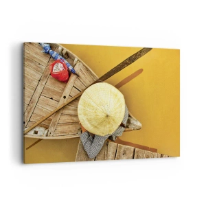 Obraz na plátne - Život na žltej rieke - 120x80 cm