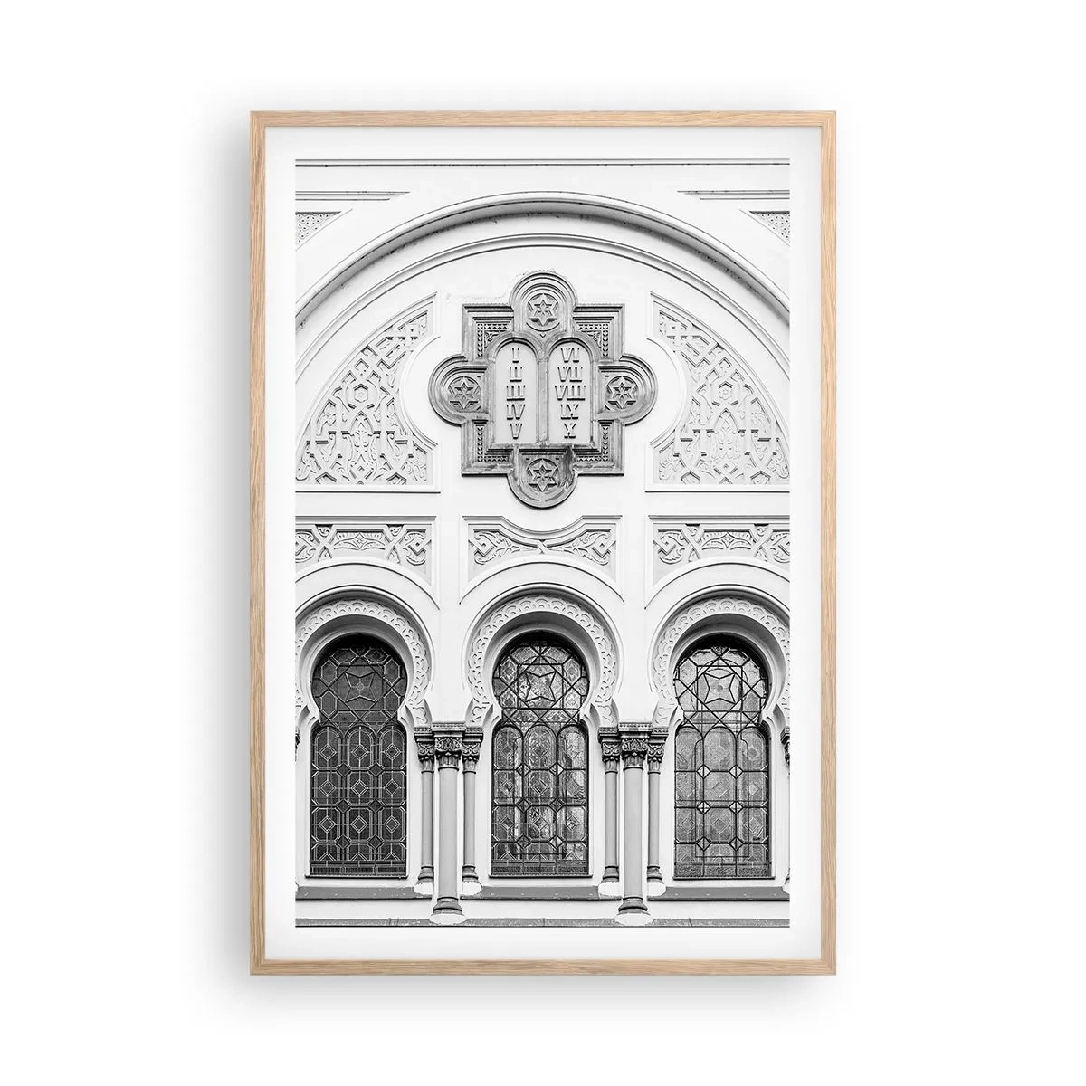 Plagát v ráme zo svetlého duba - Na pomedzí kultúr - 61x91 cm