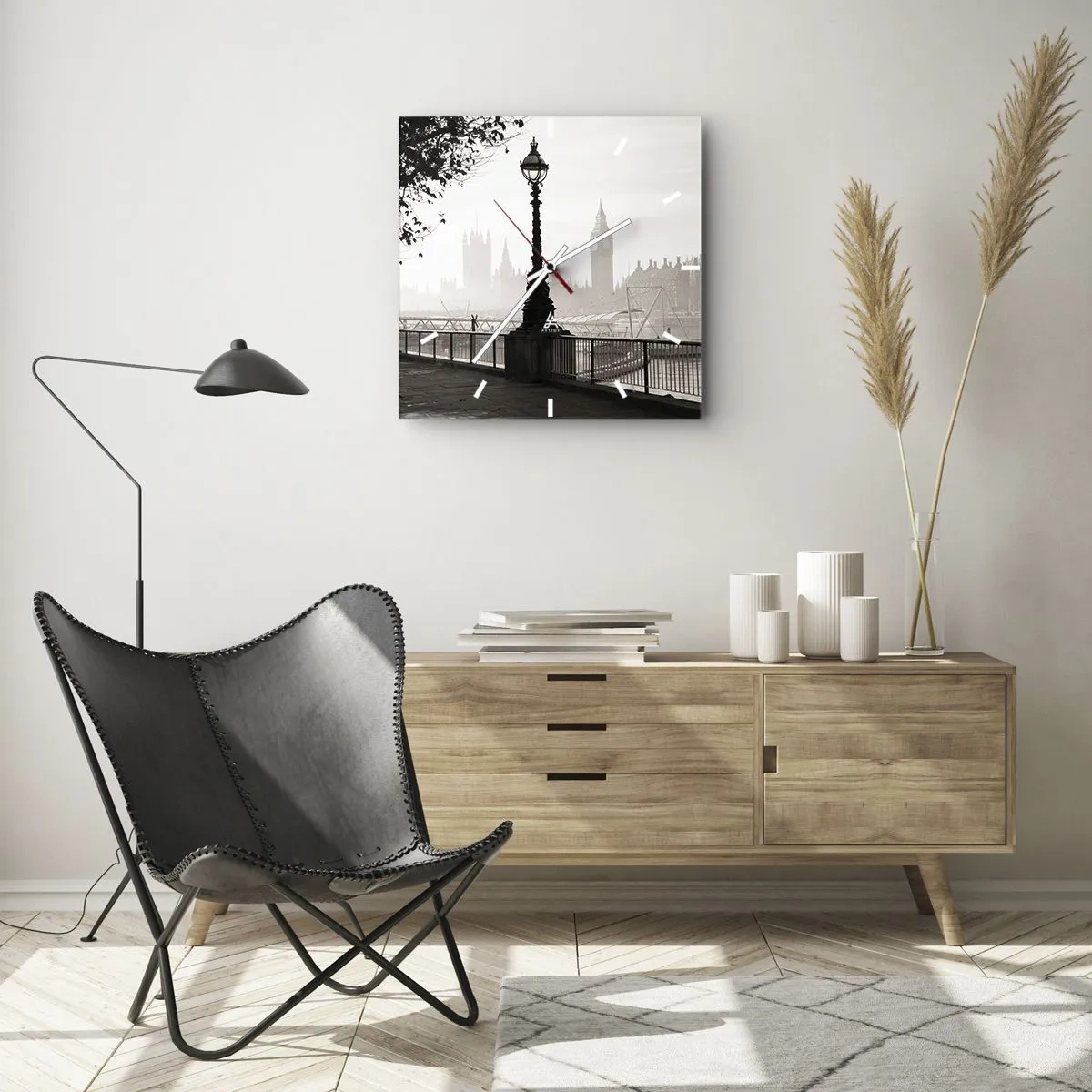 Nástenné hodiny - Londýnske ráno - 40x40 cm