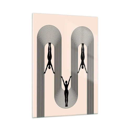 Obraz na skle - Hore nohami - 50x70 cm