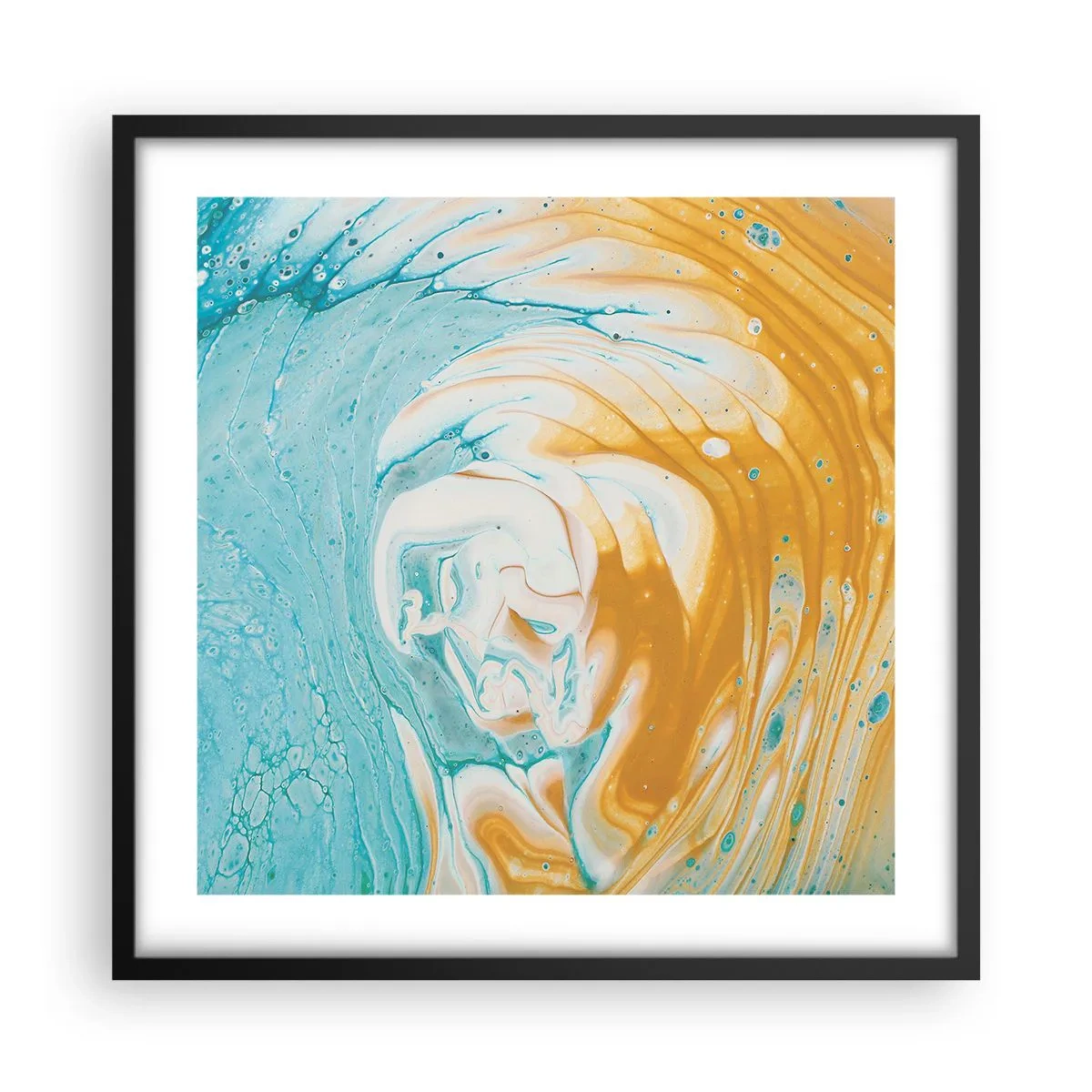 Plagát v čiernom ráme - Pastelový vír - 50x50 cm