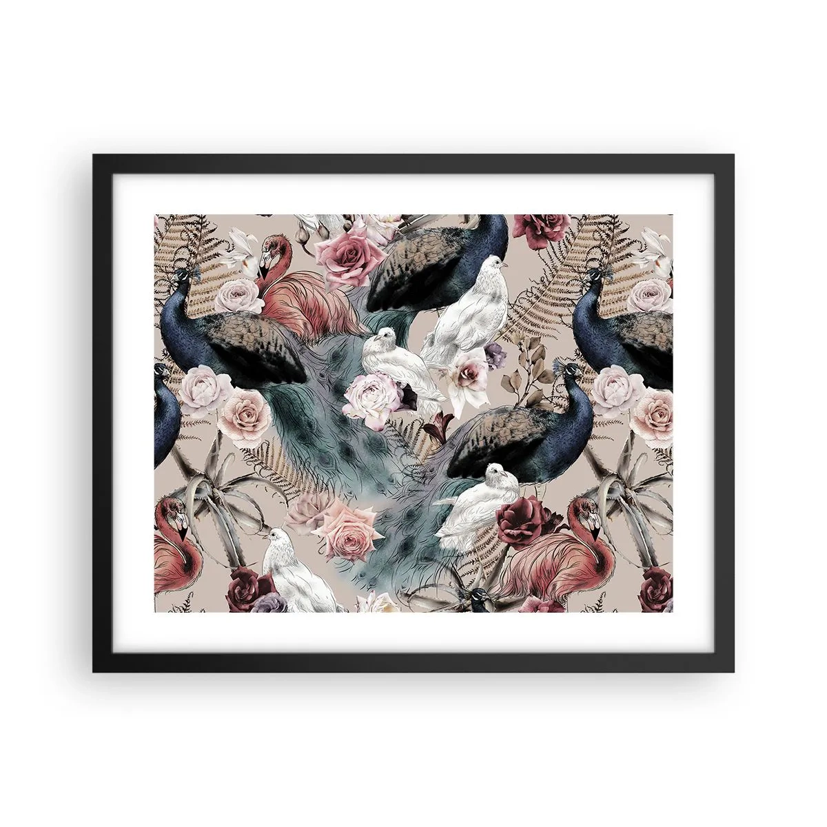 Plagát v čiernom ráme - V palácovej záhrade - 50x40 cm