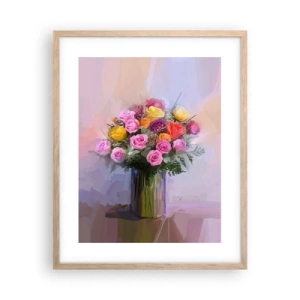 Plagát v ráme zo svetlého duba - Zachytená krása - 40x50 cm