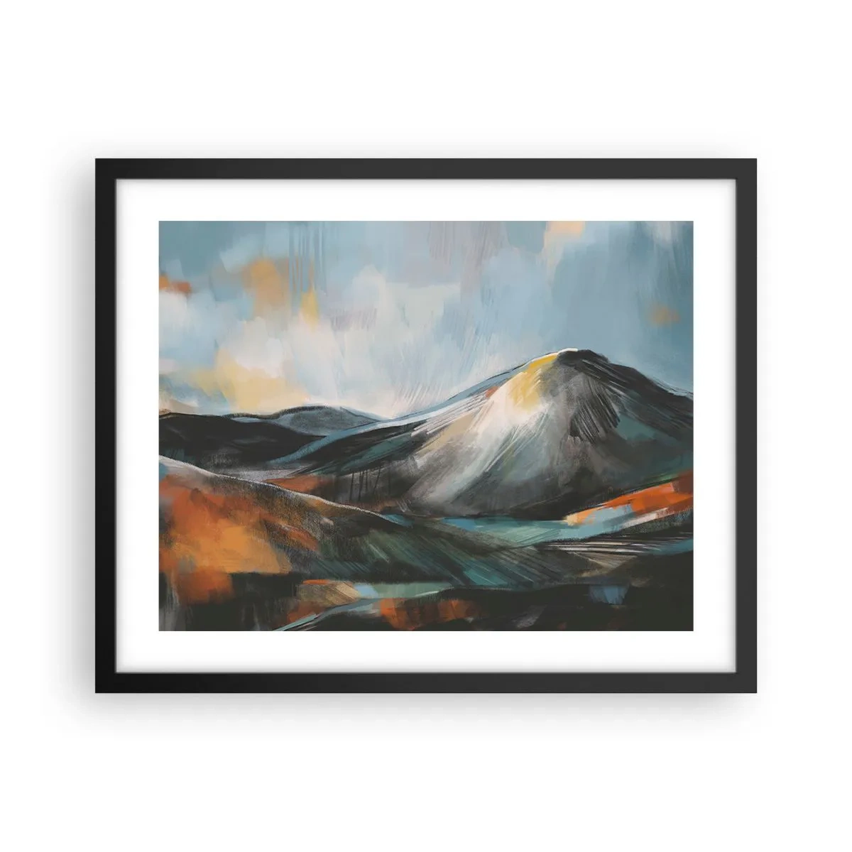 Plagát v čiernom ráme - Surové a krásne - 50x40 cm