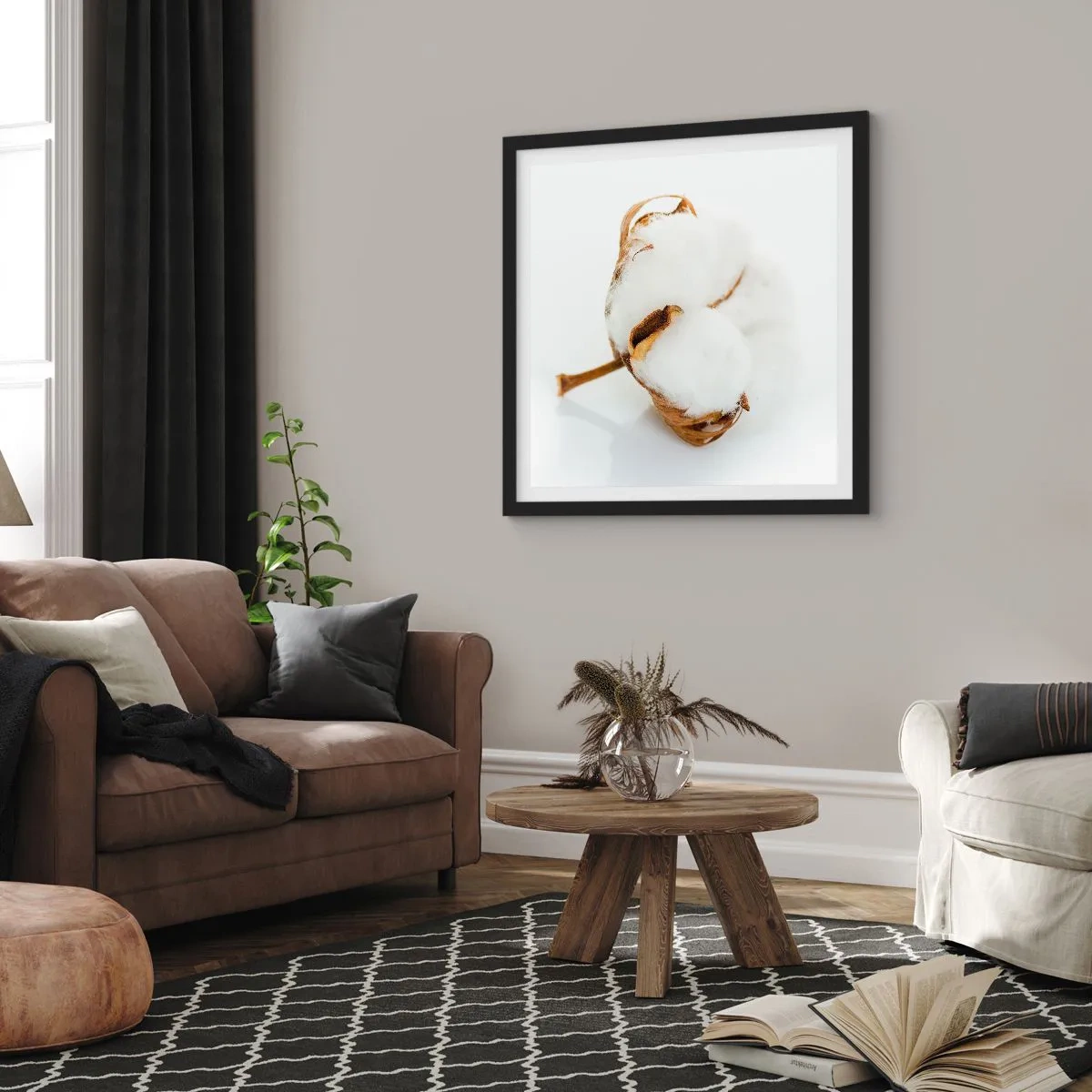 Plagát v čiernom ráme - Mäkká od prírody - 60x60 cm