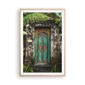 Plagát v ráme zo svetlého duba - Dvere do exotického sveta - 61x91 cm