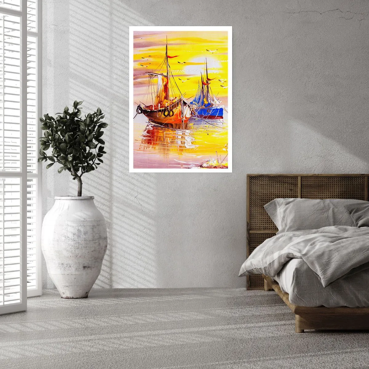 Plagát - Zaslúžený odpočinok v prístave - 50x70 cm