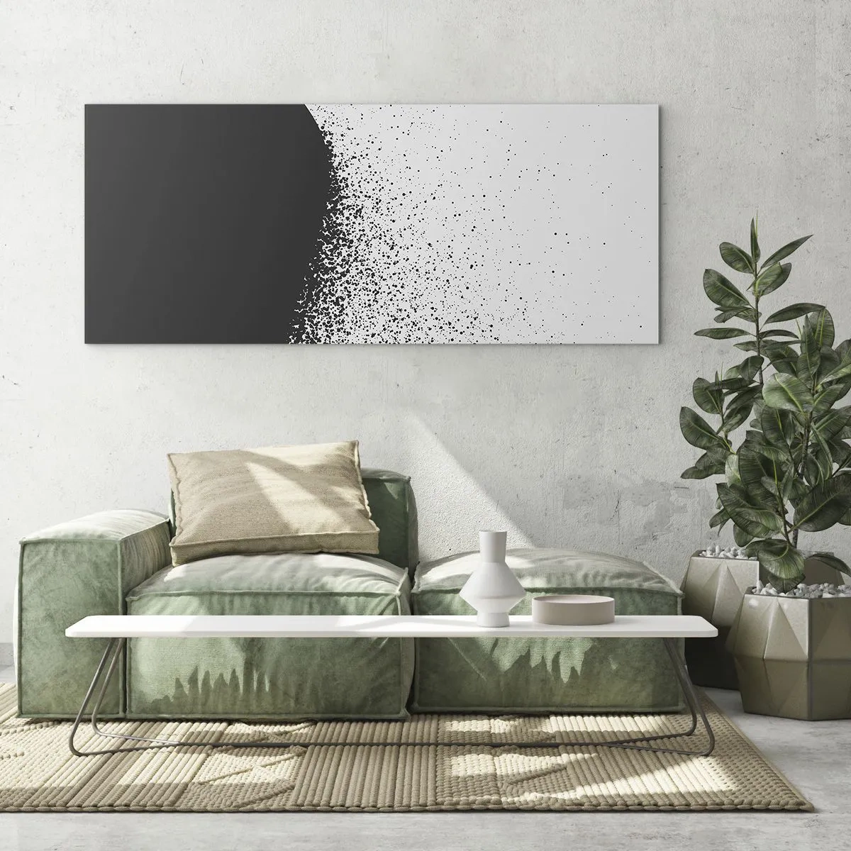 Obraz na skle - Pohyb častíc - 100x40 cm