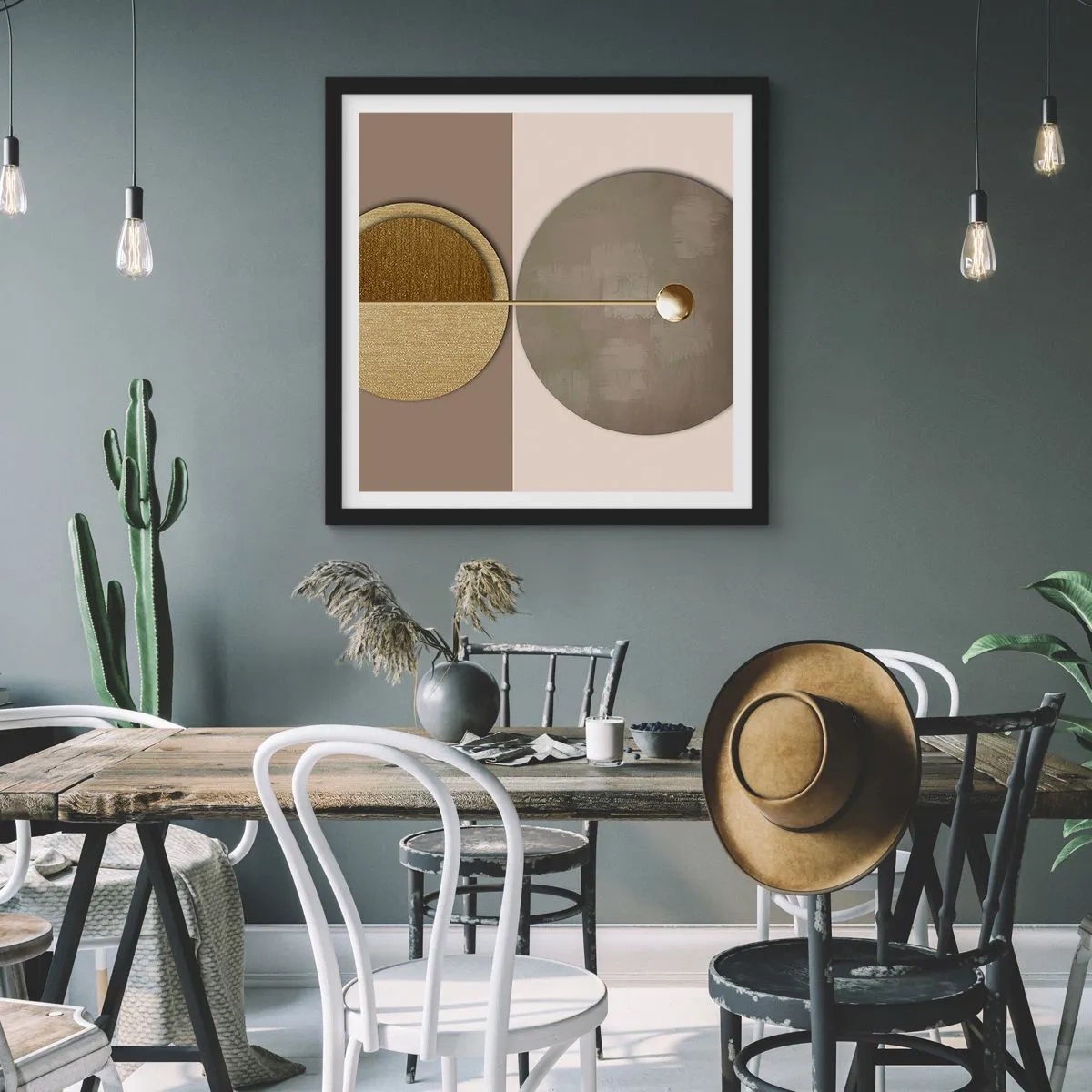 Plagát v čiernom ráme - Dokonalá rovnováha - 40x40 cm