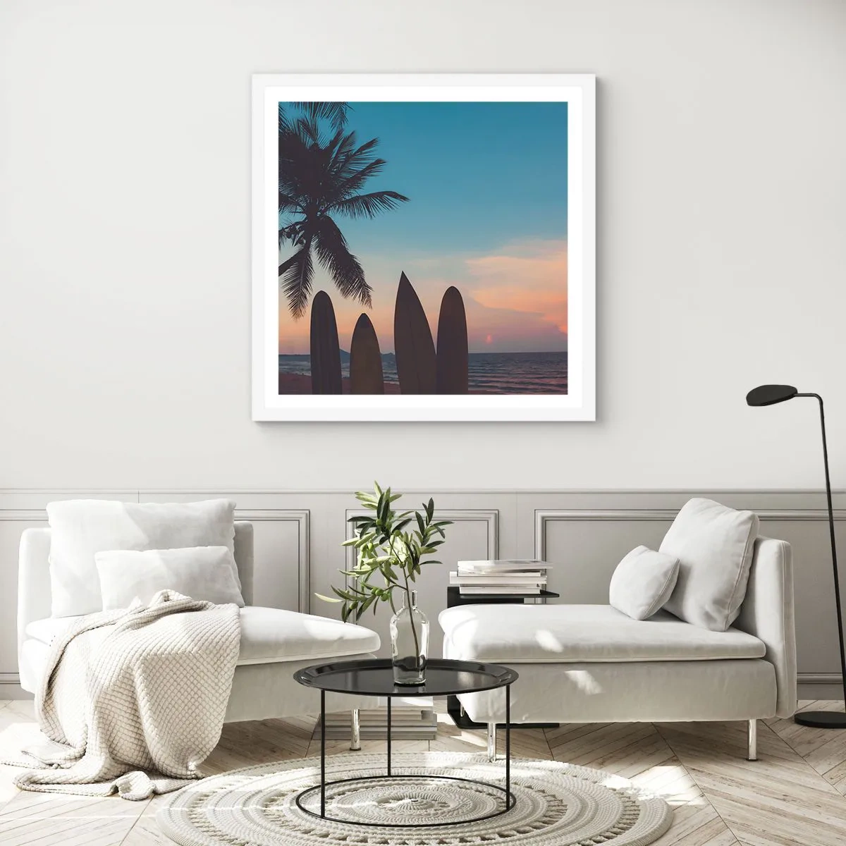 Plagát v bielom ráme - Zajtra bude tiež zábava - 50x50 cm