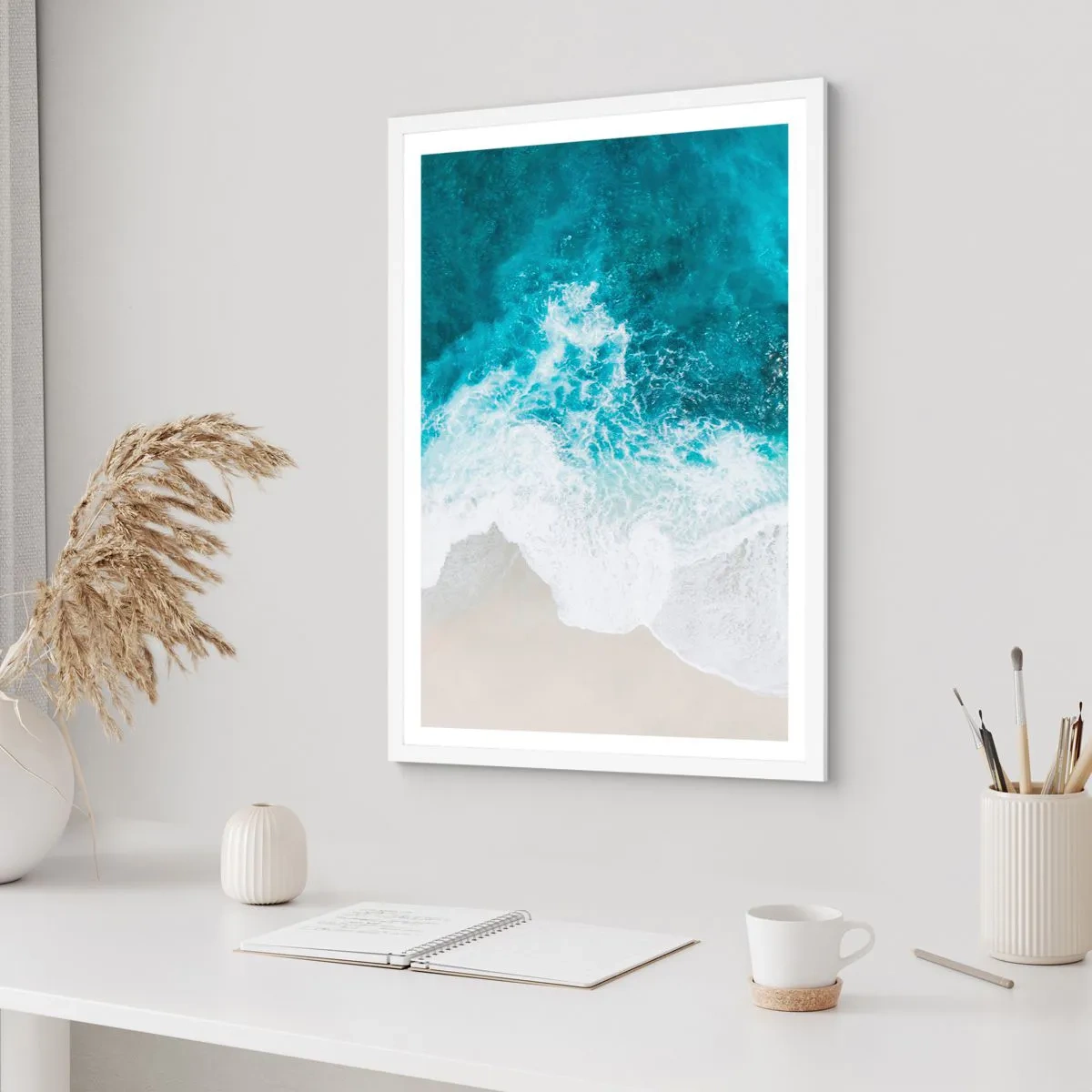 Plagát v bielom ráme - Prirodzené pohladenie - 70x100 cm