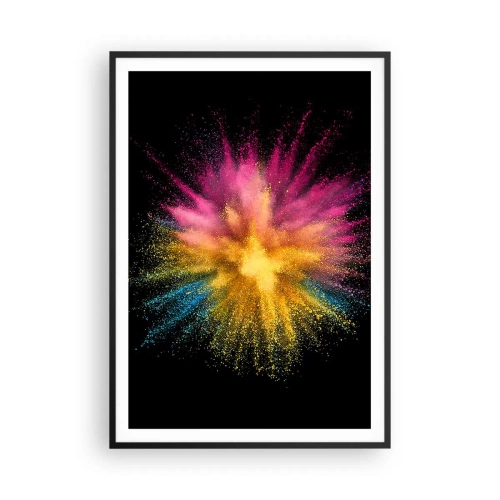 Plagát v čiernom ráme - Zrodenie farieb - 70x100 cm