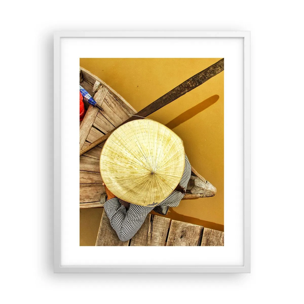 Plagát v bielom ráme - Život na žltej rieke - 40x50 cm