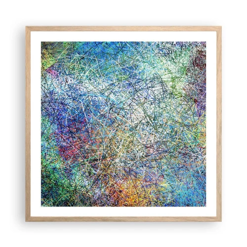 Plagát v ráme zo svetlého duba - To nie je tak jednoduché - 60x60 cm