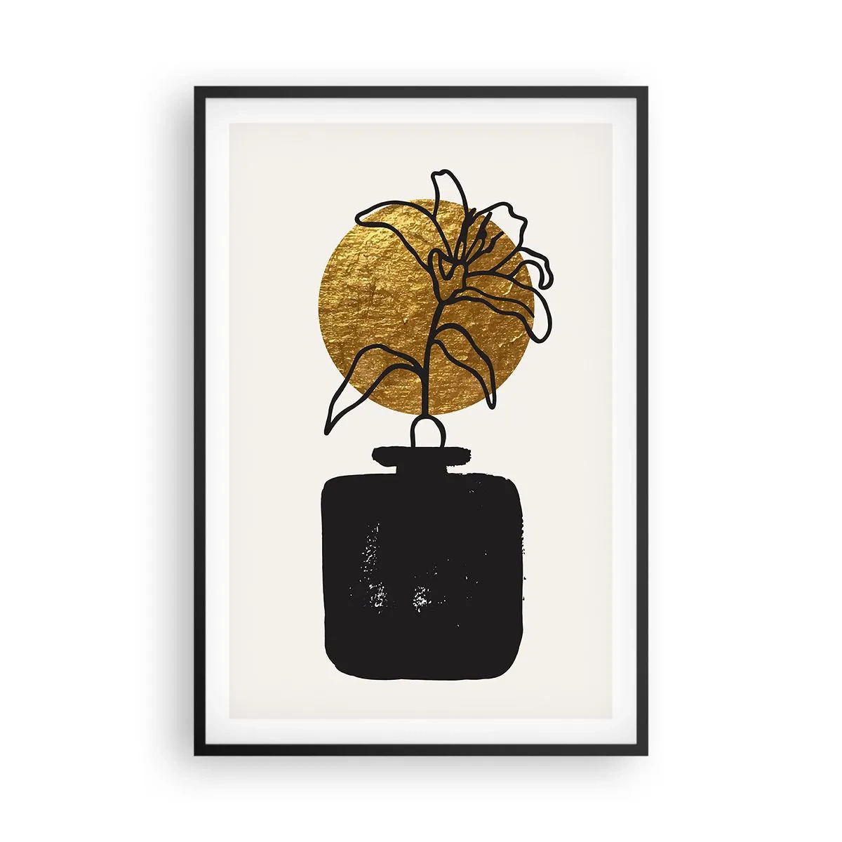 Plagát v čiernom ráme - Krása, ktorá má cenu zlata - 61x91 cm