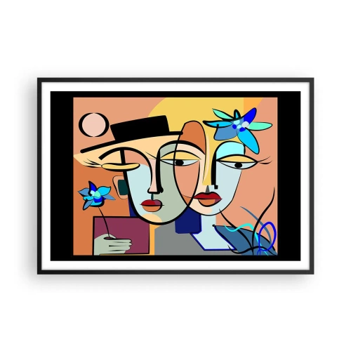 Plagát v čiernom ráme - Picassovo randez vous - 100x70 cm