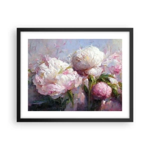 Plagát v čiernom ráme - Kytica prekypujúca životom - 50x40 cm