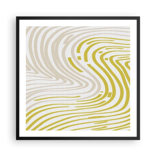 Plagát v čiernom ráme - Kompozícia s miernym ohybom - 60x60 cm