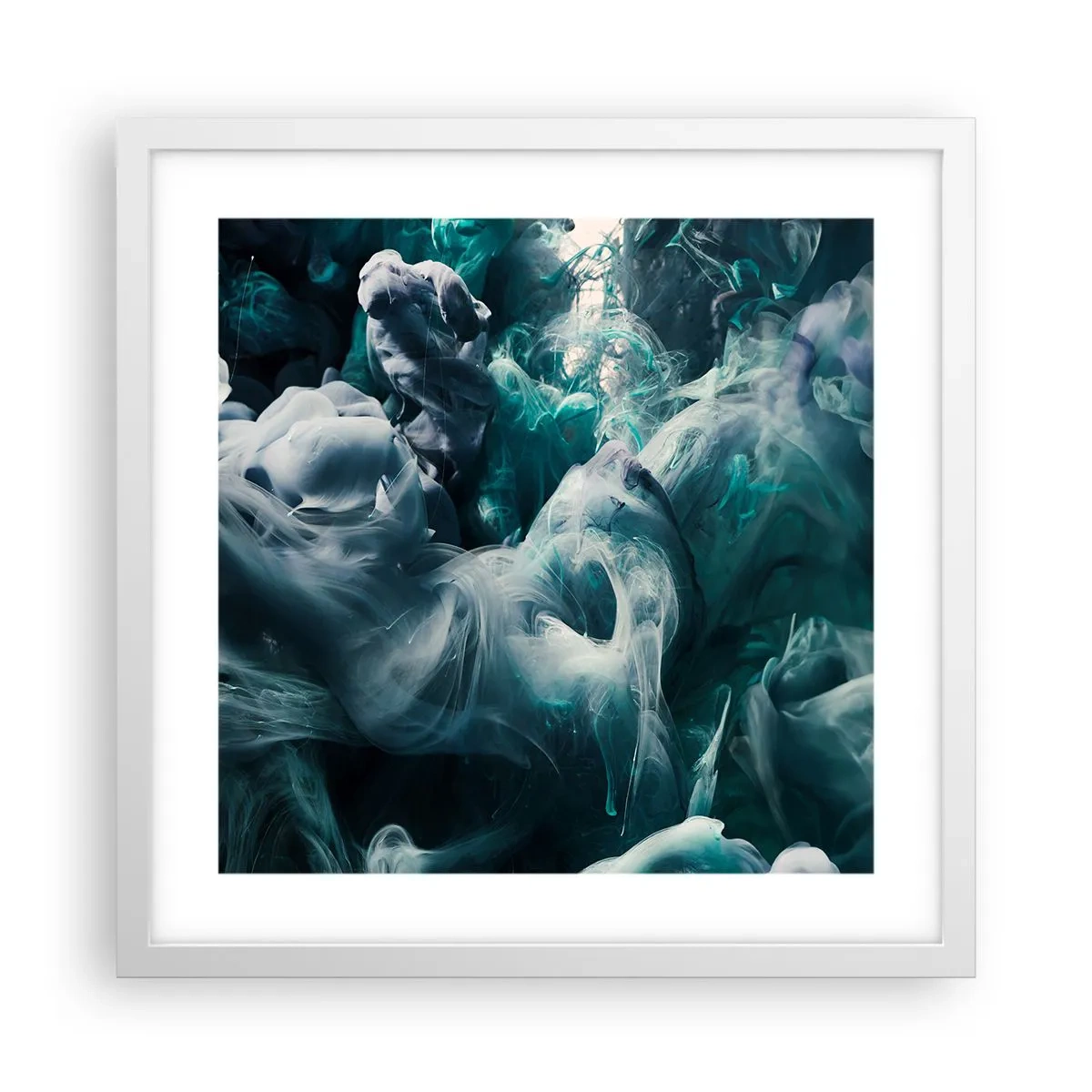 Plagát v bielom ráme - Pohyb farby - 40x40 cm