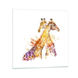 Obraz na skle - Je to priateľstvo alebo je to láska? - 40x40 cm