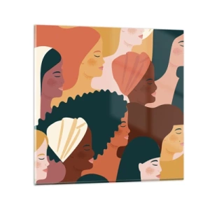 Obraz na skle - Iba ženskosť - 60x60 cm