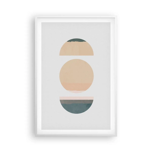 Plagát v bielom ráme - Kruh za kruhom - 61x91 cm