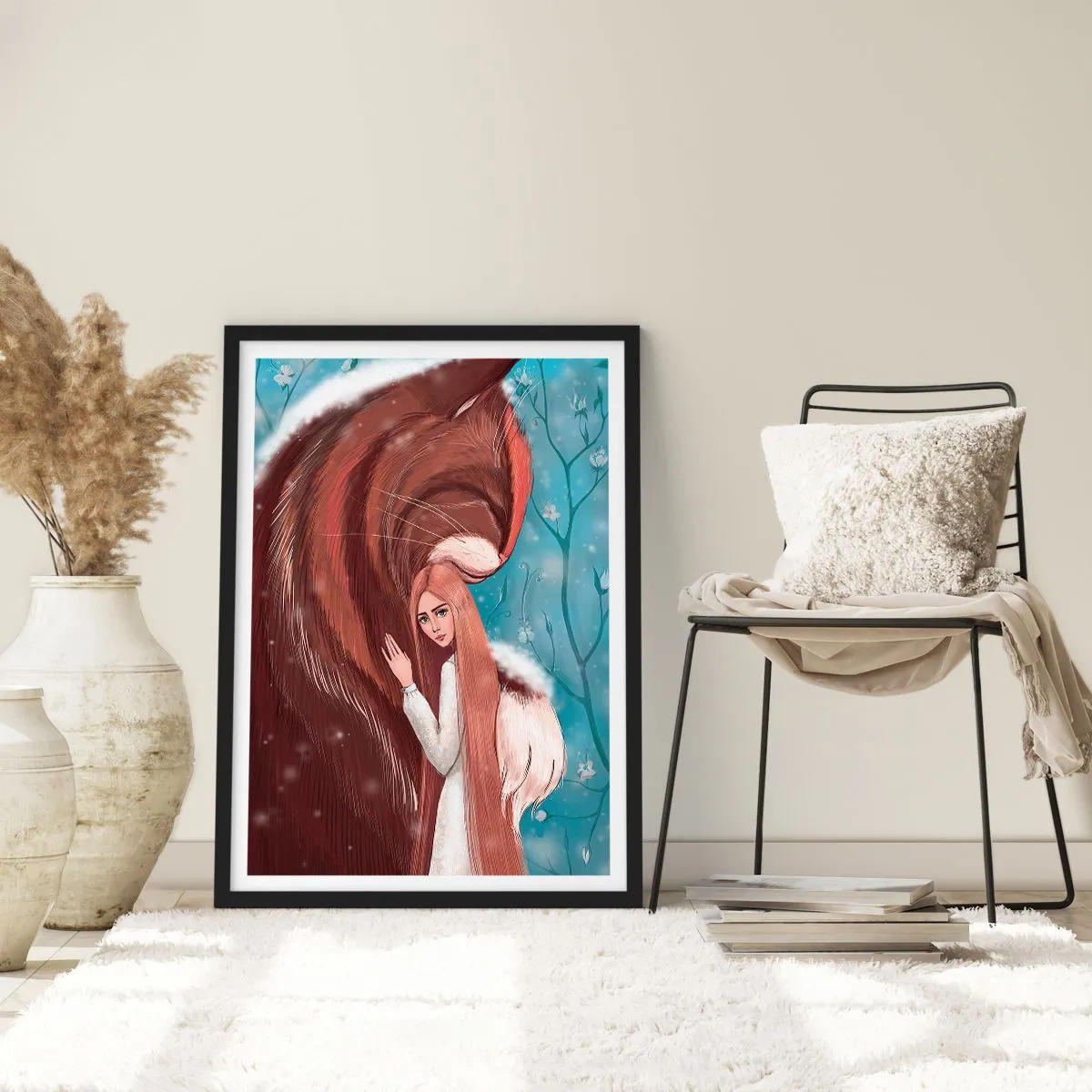 Plagát v čiernom ráme - Vitaj v rozprávke - 70x100 cm