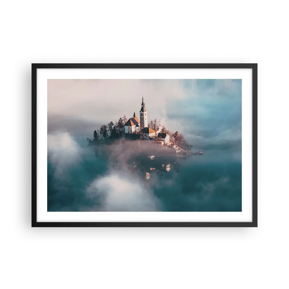 Plagát v čiernom ráme - Ostrov snov - 70x50 cm