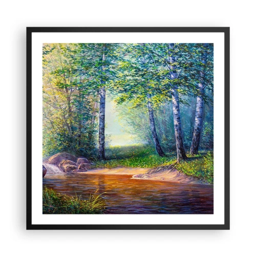 Plagát v čiernom ráme - Idylické prostredie - 60x60 cm