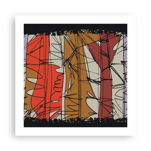 Plagát - Spontánna kompozícia - 50x50 cm