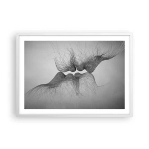 Plagát v bielom ráme - Bozk vetra - 70x50 cm