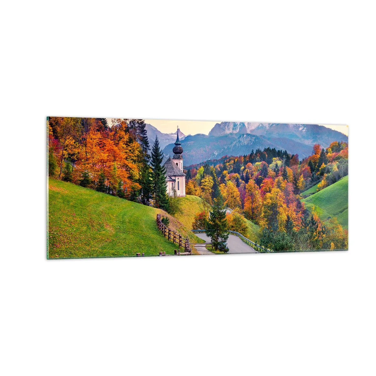 Obraz na skle - Úplne ideálna krajina - 100x40 cm
