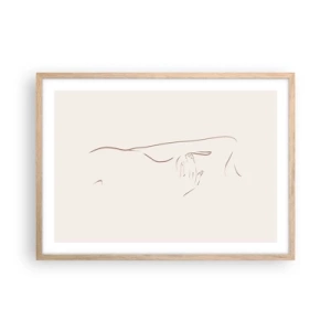 Plagát v ráme zo svetlého duba - Tvar túžby - 70x50 cm