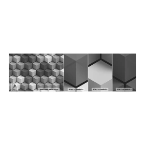 Vzorka samolepiacej fototapety Deluxe Sticker - Kubistické puzzle - 3D, Kocka, Moderné - 100x30 cm