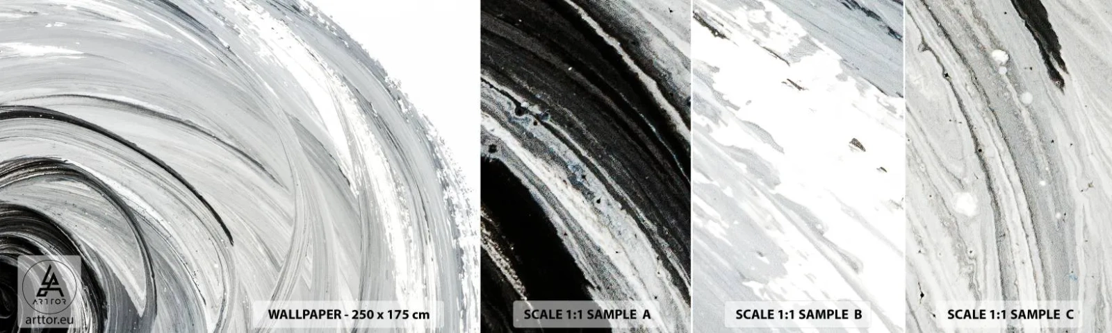 Vzorka Fototapeta Standard Eco - Orbitálna kompozícia - Minimalistický, Kus, Maľovať - 100x30 cm