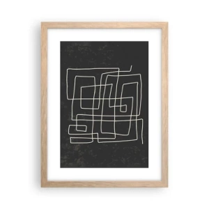 Plagát v ráme zo svetlého duba - Nie je to tak jednoduché - 30x40 cm