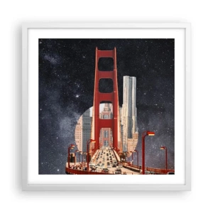 Plagát v bielom ráme - Vždy v centre - 50x50 cm