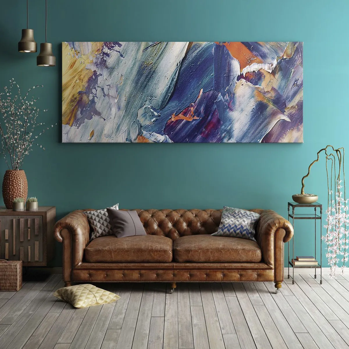 Obraz na plátne - Chaos farieb - 100x40 cm