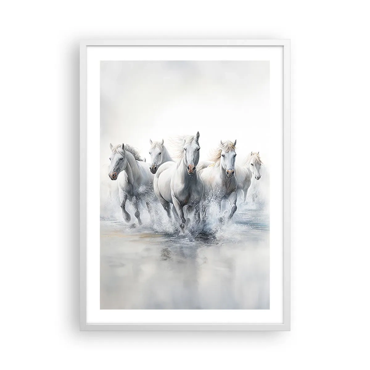 Plagát v bielom ráme - Biela mágia - 50x70 cm